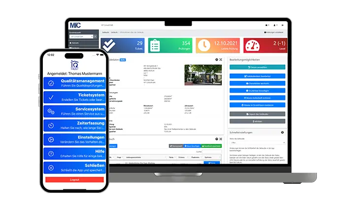 iQTrust auf Smartphone und im Webportal